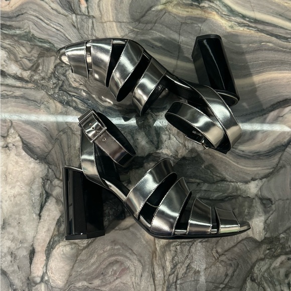 JIL SANDER Silver Strappy Heels 6.5 NIB and NWD! ➡️See description. - Picture 5 of 16